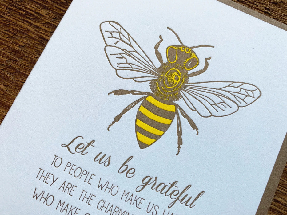 Bee Grateful Card