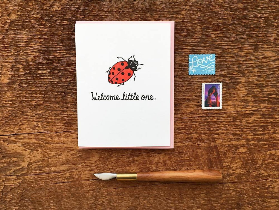 Welcome Lady Bug Card