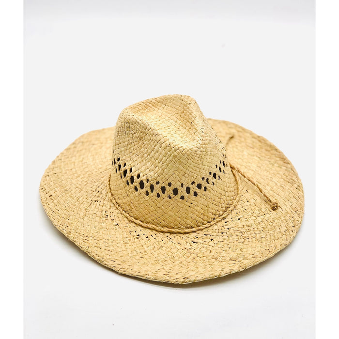 Macho Straw Cowboy Hat with Adjustable Wire Rim - Unisex