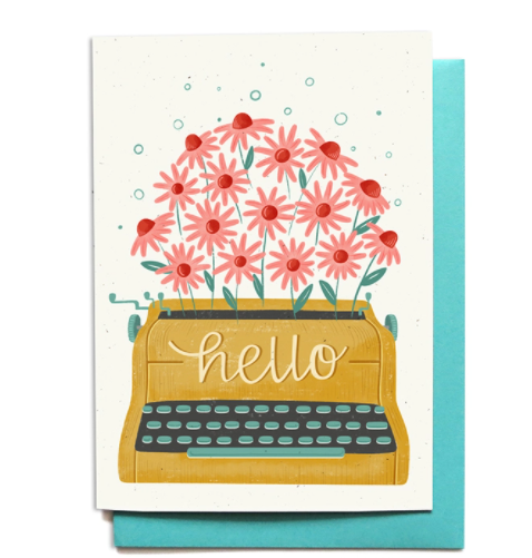 Hello Card - Typewriter